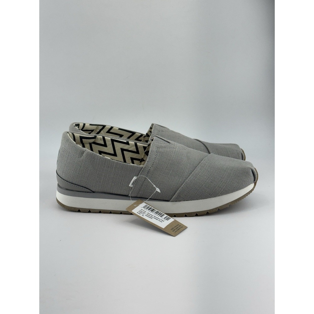 Toms Resident Plus Women's Size 10 Gray Canvas Slip In Casual Shoes New in Box - Picture 2 of 9